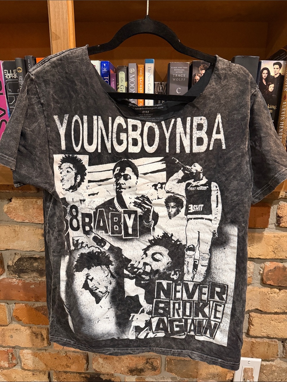 YoungBoy NBA Graphic Black Vintage-Style Tee Sz Small